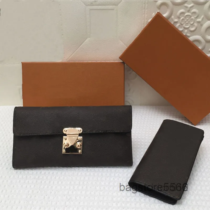 حقيبة محفظة كلاسيكية Wometl Womrut Old Flower Wallet Pu Check Handbags Fashion Flap Coin Card Card Pouch Samll Zero Pres