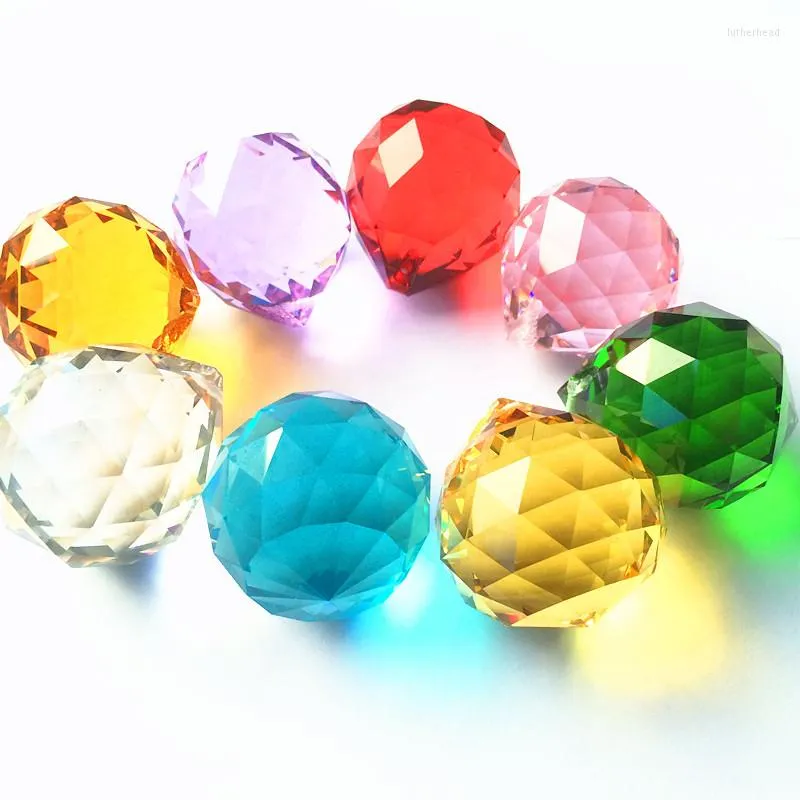 Żyrandol Crystal Mulitcolor 40 mm faseted K9 Balls oświetlenie wisiorek Fengshui Ball Dekoracja