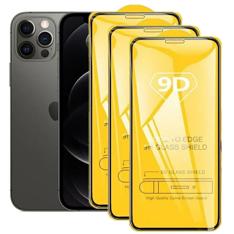 9D Ochraniacze ekranu dla iPhone'a 14 13 12 11 Pro Max XR 678Plus Samsung A51 A71 A81 A91 A10S A20S A30S Temperowane szkło