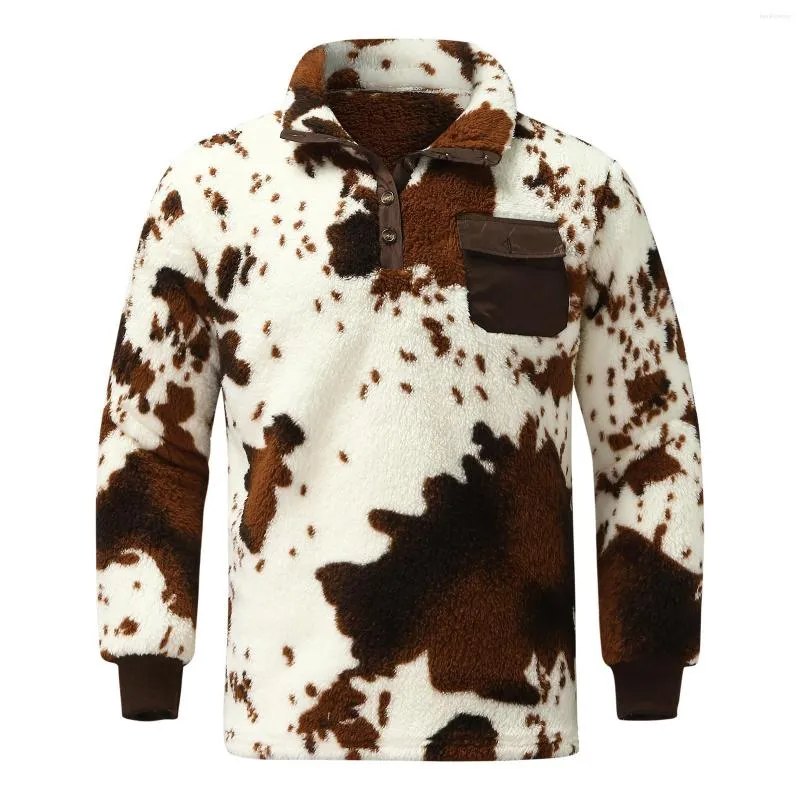Mens cow print pullover hotsell