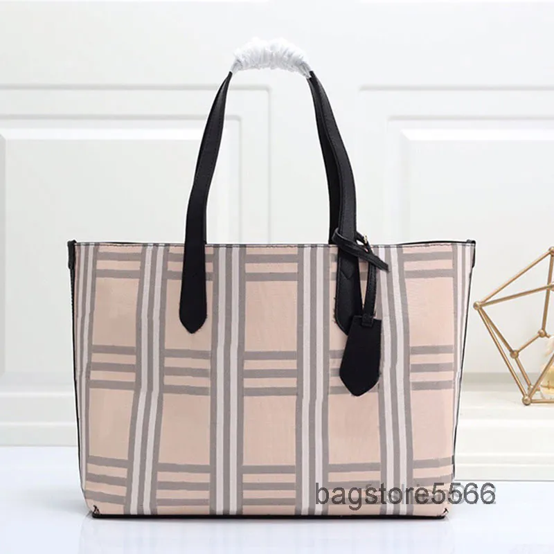 Plaid Klassieke Avond Tote Tassen Tas 5 Kleuren Vrouwen Schoudertas Tartan Boodschappentassen Handtas Portemonnee Echt Leer Grote capaciteit Strand Tote