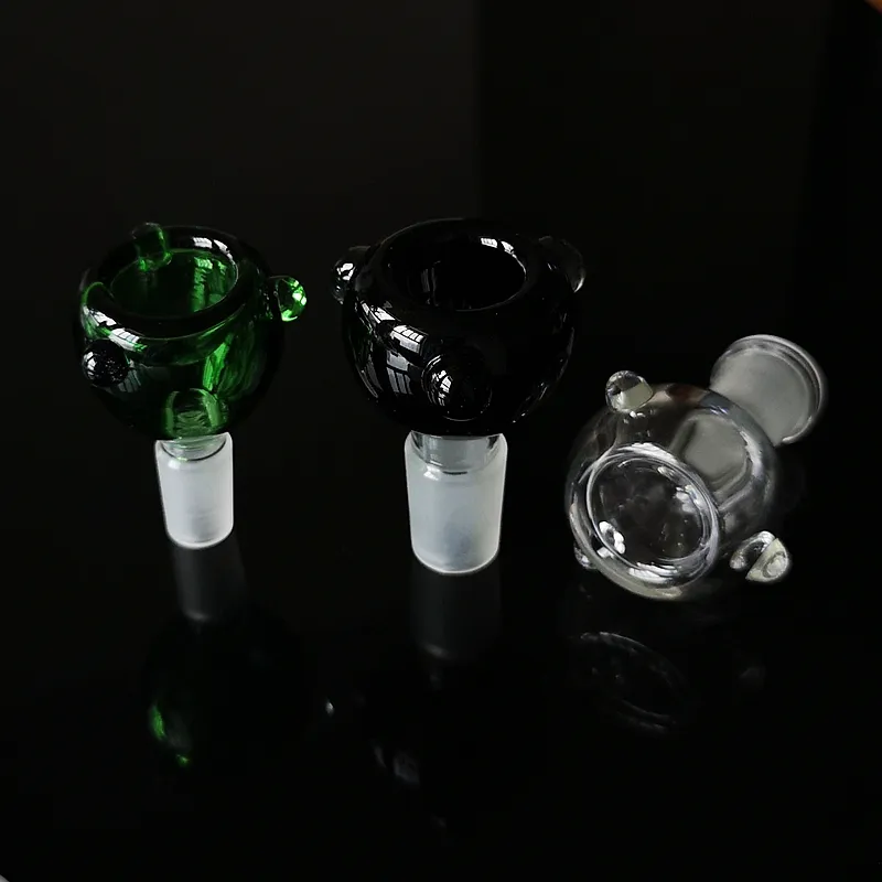 Kolorowe mocne szklane miski palenie akcesoria 14 mm 18 mm żeńskie męskie stawowe szklane miski DAB Rigs do Bong Bowls Rury wodne SA02 SC01