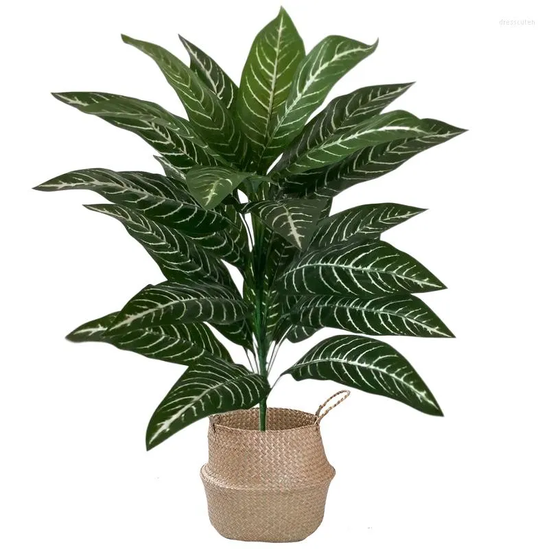 Decorative Flowers 68/85cm Fake Banana Leaves Large Artificial Plants Plastic Palm Tree Branch Tropical Monstera Green Fronds For Home