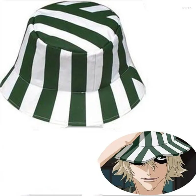 Forniture per feste Anime Bleach Urahara Kisuke Cosplay Cappello Cap Dome Verde e bianco a strisce Summer Cool Watermelon