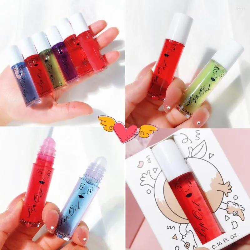 Lip Gloss 6 Cores espelhar óleo de frutas hidratante batons líquidos hidratantes maquiagem