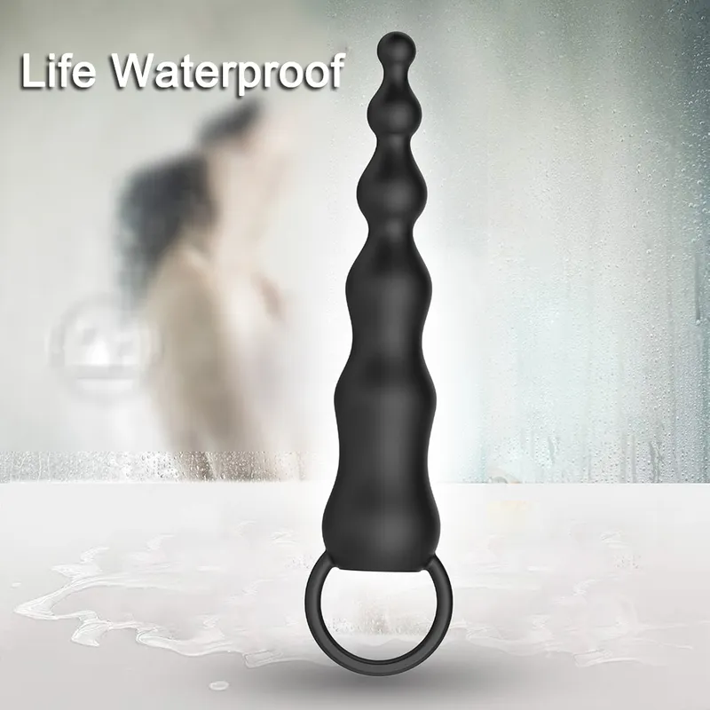 Toys Erotic Butt Plug Anal Beads Vibrator Vibrating Prostate Massager Clitoris Stimulator Female Masturbation_voghion.com