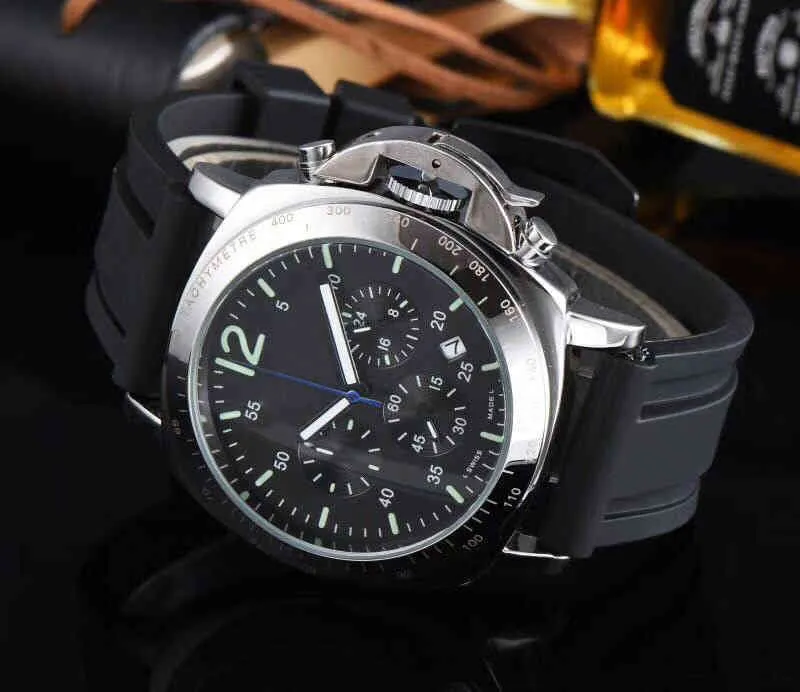 Luxe horloge Meerdere best verkochte heren Tijdsportzone-horloges Chronograaf zilveren siliconen band Heren militair horloge Montrepaner horloge 12zq