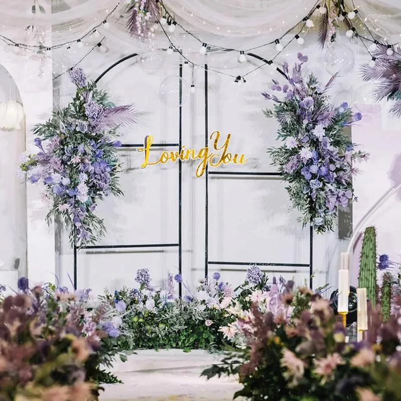 Party Decoration Metal Wedding Arch Brud Shower Ceremony Backdrop Flower Stand Props Balloons Outdoor Screen Iron Art