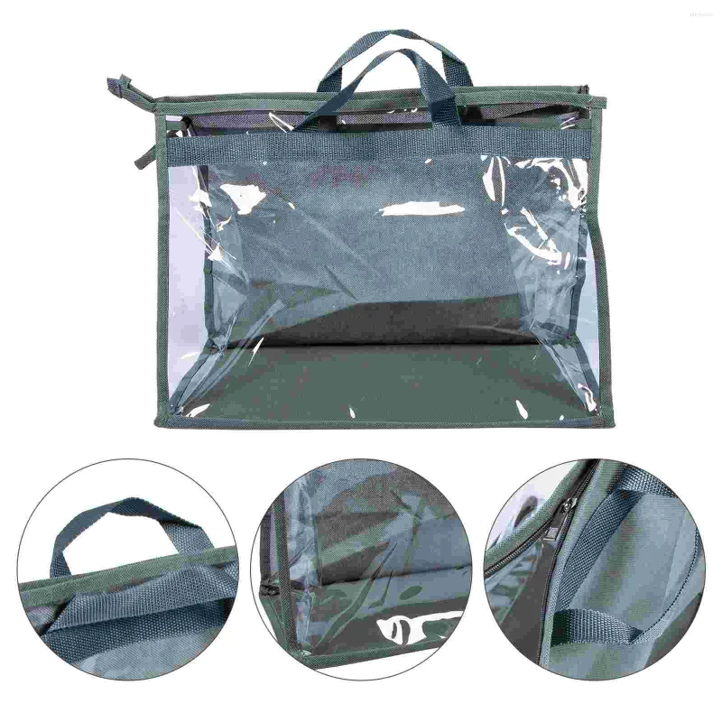 Storage Bags 2Pcs PVC Transparent Handbag Organizers Closet Purse