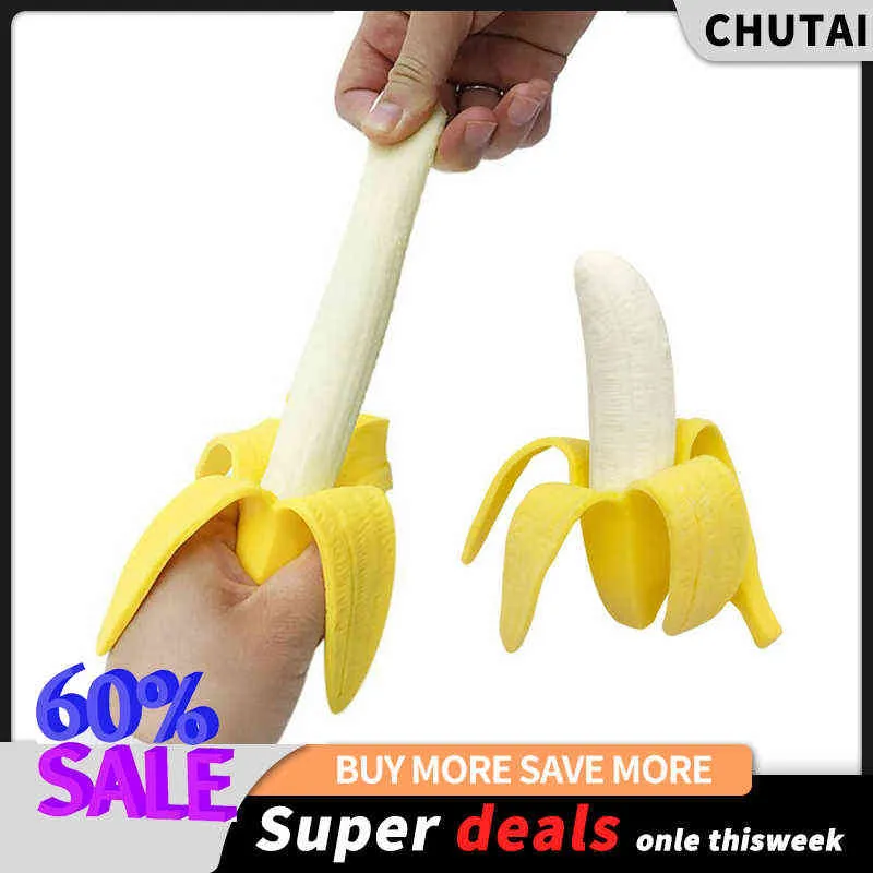 Fournitures de Noël Simulation élastique Peeling Banana Corn Squishy Slow Rising Squeeze Mochi Healing Fun Stress Reliever Antistress Toy 0914