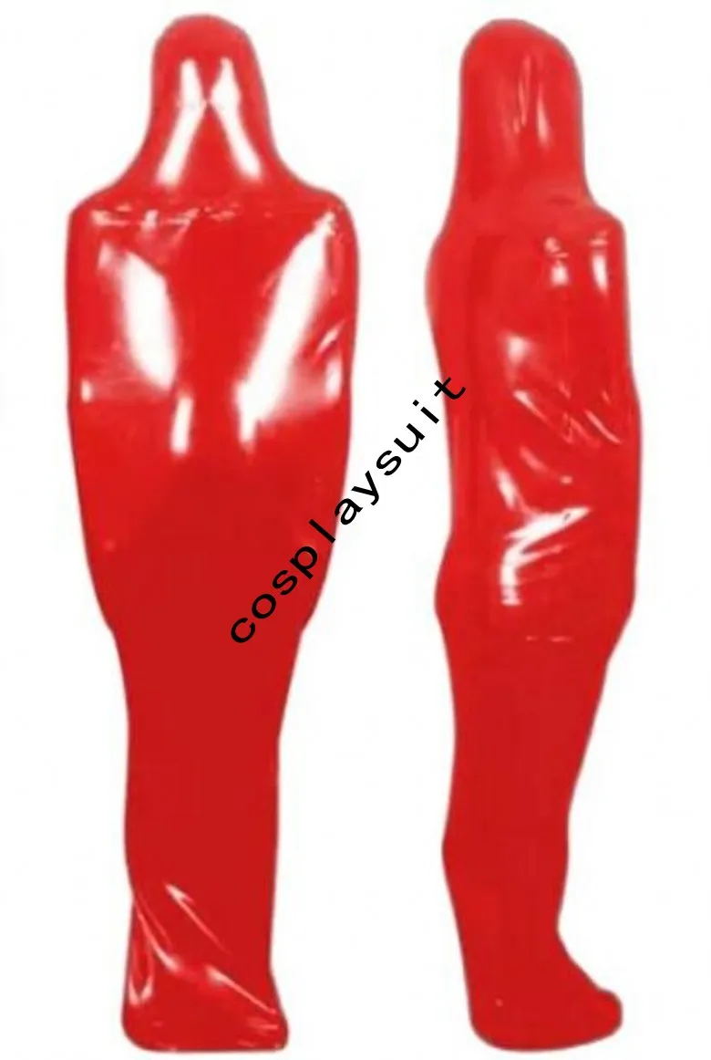 Halloween Cosplay PVC Faux Leather Catsuit Comples Hood Mask Sexy Comple