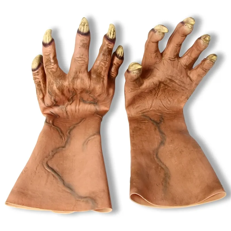 Décoration de fête effrayant Halloween gants gants en Latex doux Cosplay maison hantée horreur mains accessoires en Latex 220915