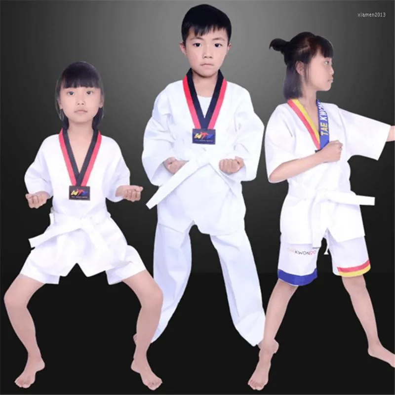 Abbigliamento etnico Bambini Taekwondo Competizione Pratica Performance sul palco Tradizionale cinese Tai Chi Wushu Uniforme Top Pant