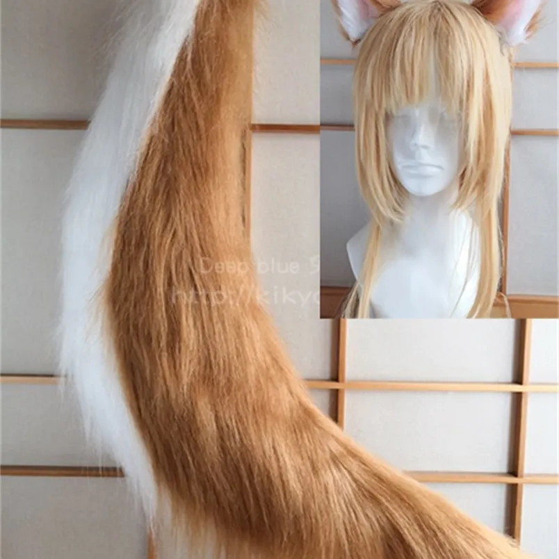 Party Decoration Anime Game Genshin Impact Gorou Tighnari Cosplay Simulation Plush Ears Tail Coaplay Costume Prop Party Halloween Gift 220915