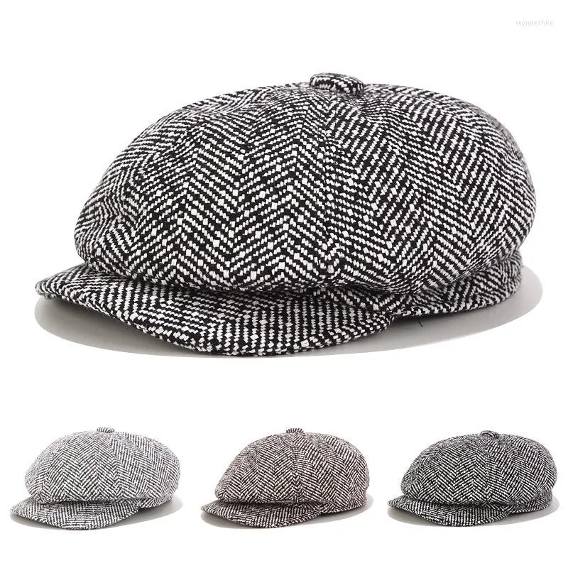 Rua de boina de boina para mulheres casuais retro octogonal de chapéu mantêm quente outono pintor de inverno 2022 Gorros Invierno Mujer