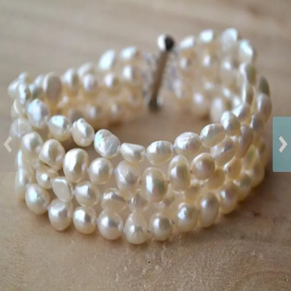 ASHIQI Genuine Natural Freshwater Pearl Bracelet 925 Sterling silver clasp  4.5-5mm pearl handmade Weaving for women