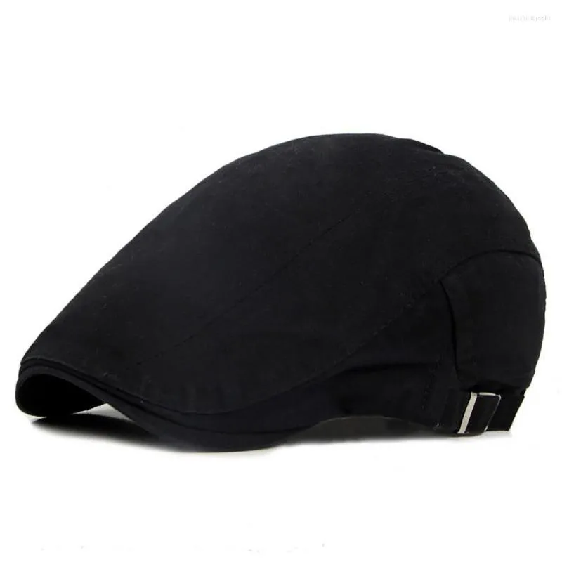 Berets styl brytyjski prosty czysty kolor beret hat men 7 kolorów solidne