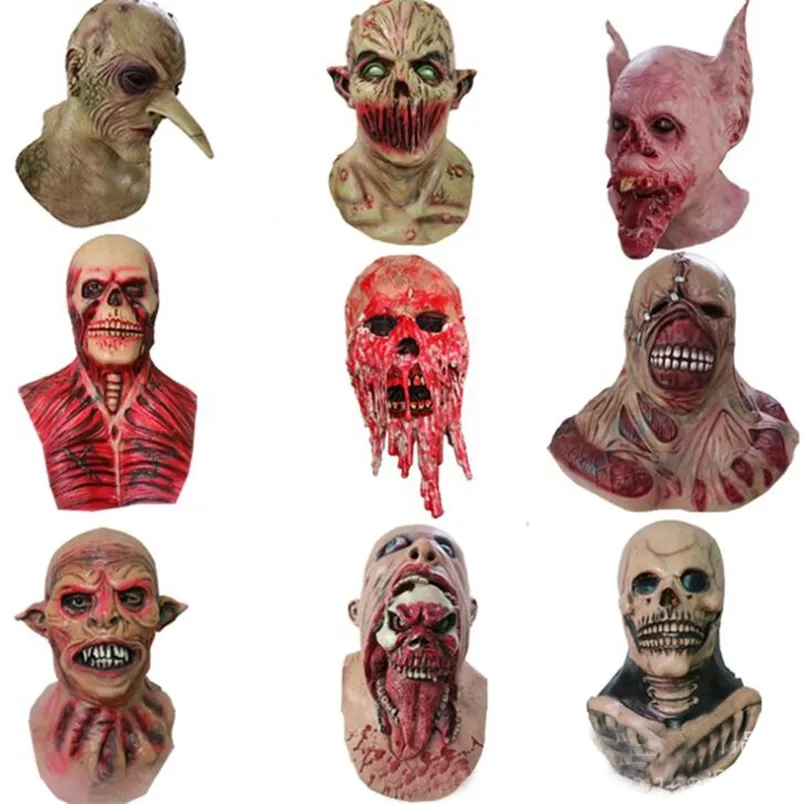 زخرفة الحزب 1PCS/LOT Party Cosplay Face Shield Mask Devil Props Props Full Face for Adult Halloween Decorations 220915