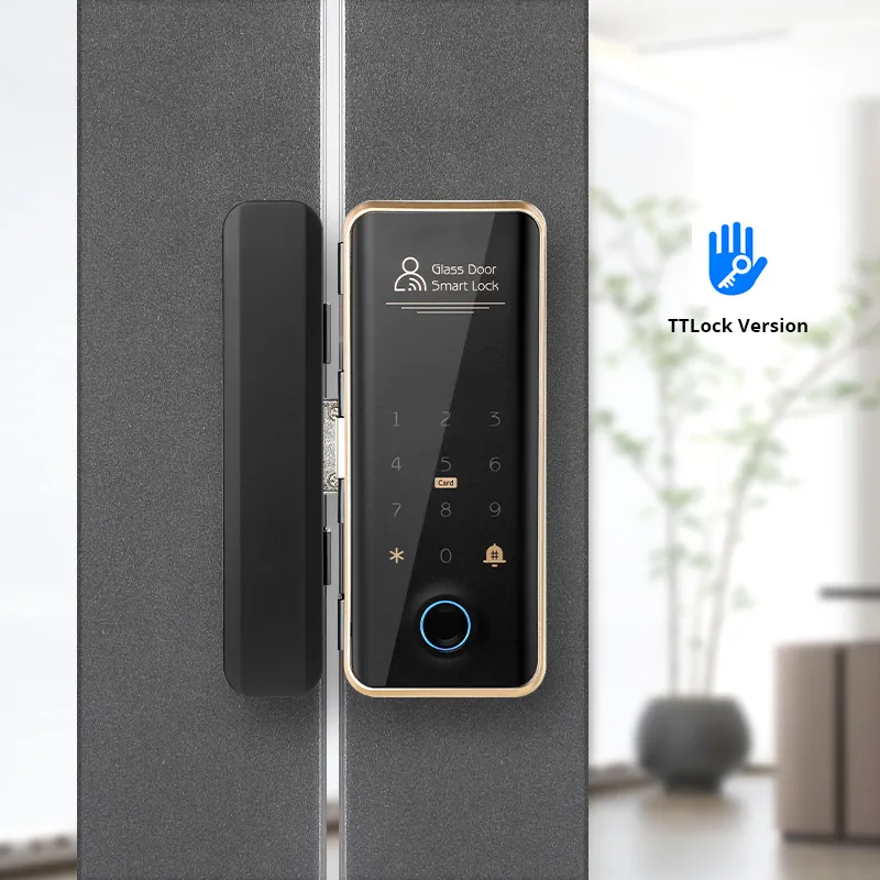 Porte en verre Ttlock App Lock Fingerprint Smart Electronic Digital Aluminium