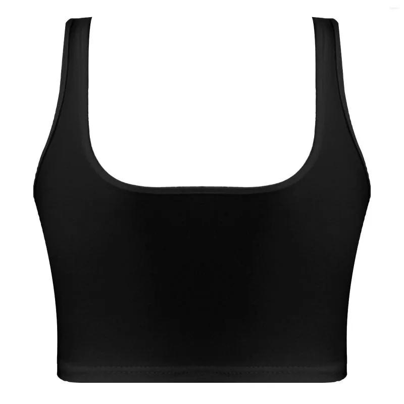 Women's Tanks Womens Casual U Neck Sleeveless Crop Top Clubwear Solid Color Tank Tops Stylish Vest Women Underwear