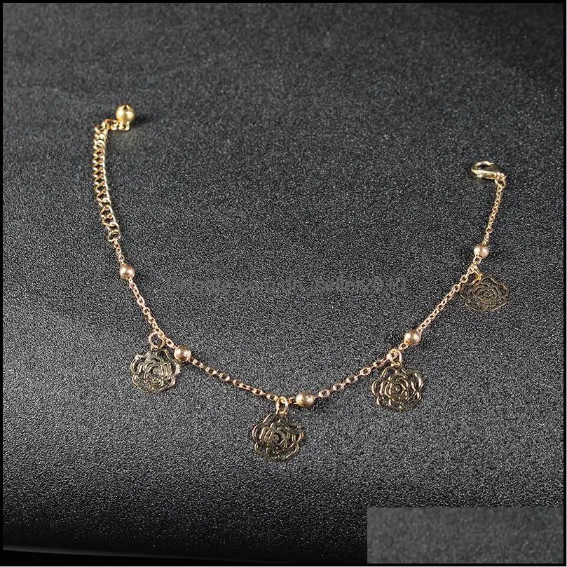 Barefoot Sandals For Wedding Shoes Sandel Anklet Chain Hottest Stretch Gold Toe Ring Beading Wedding Bridal Bridesmaid Jewelry 593 Z2