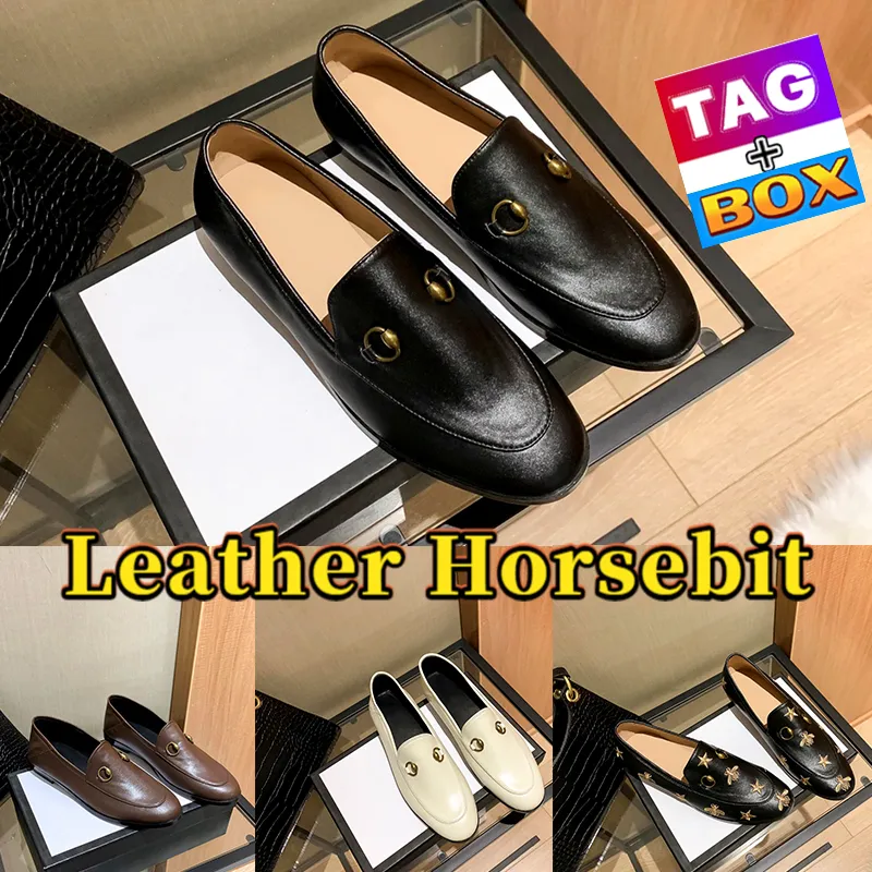 Deri Horsebit Elbise Ayakkabı Düz Moccasins kadın Loafer'lar fildişi siyah kayısı yıldız arılar işlemeli bayan Düşük Topuk sandalet slaytlar açık ofis sandalet