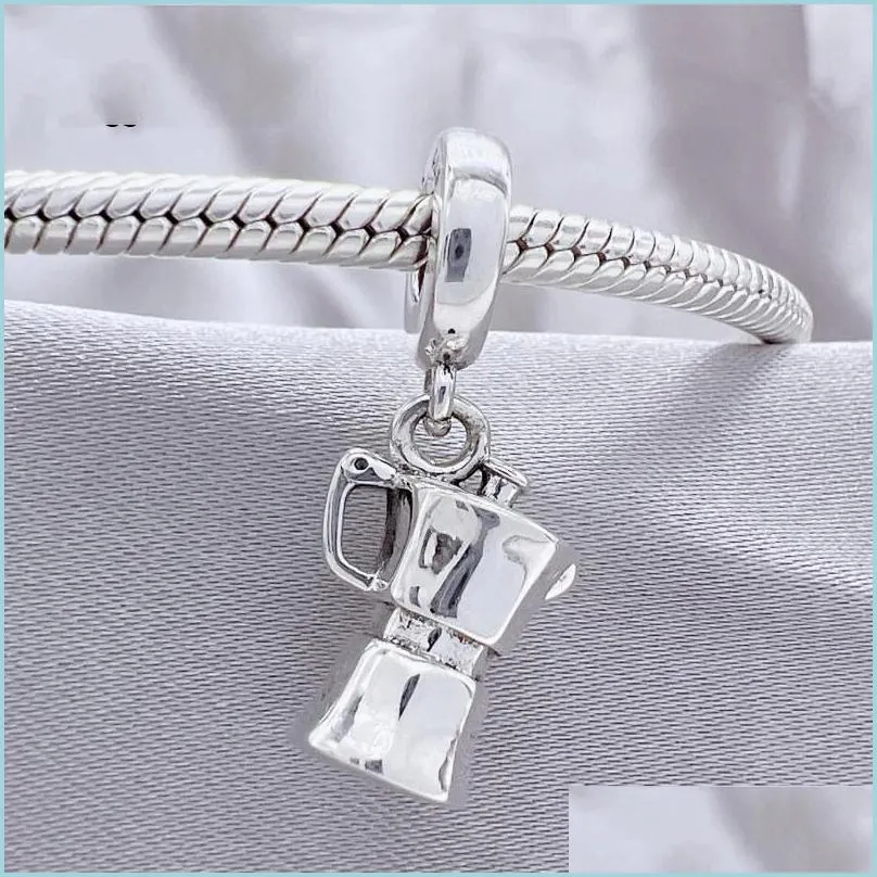 Silver autêntico 925 SERLING SIERS PENDENTE PENDENTE DE CHARM CHARM ENVIADO JOIXAS EUROPEANAS CONJUNTO DE BRACELAS