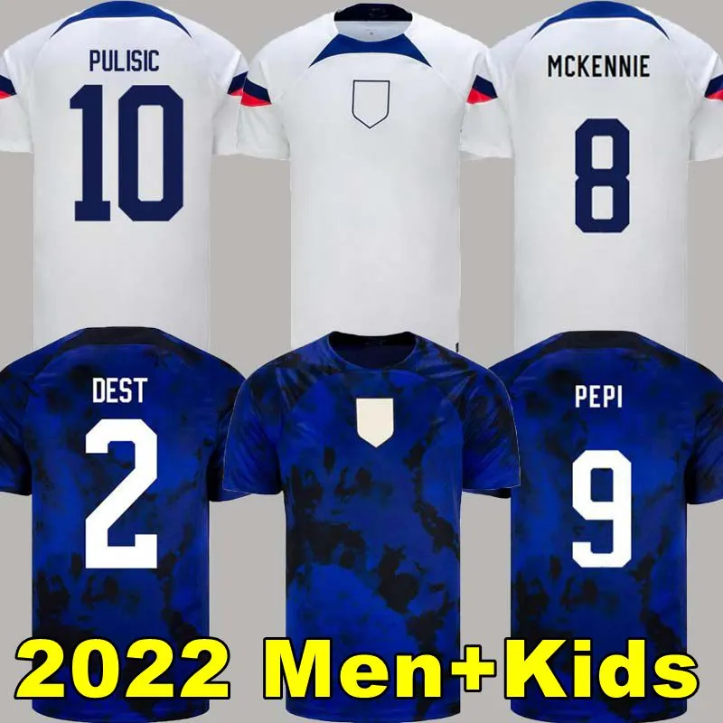 2022 الولايات المتحدة بوليسيتش ماكيني كرة القدم جيرسي آرونسون برس سارجنت مورغان لويد أمريكا القميص القميص القميص أطفال طقم الرجال موساه أوساس روبنسون