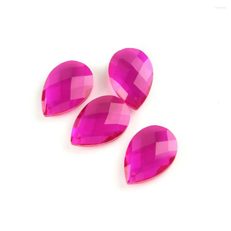 Chandelier Crystal 100pcs/Lot 38mm Pendant Rose Color Glass Almond Prisms For Home Decorartion