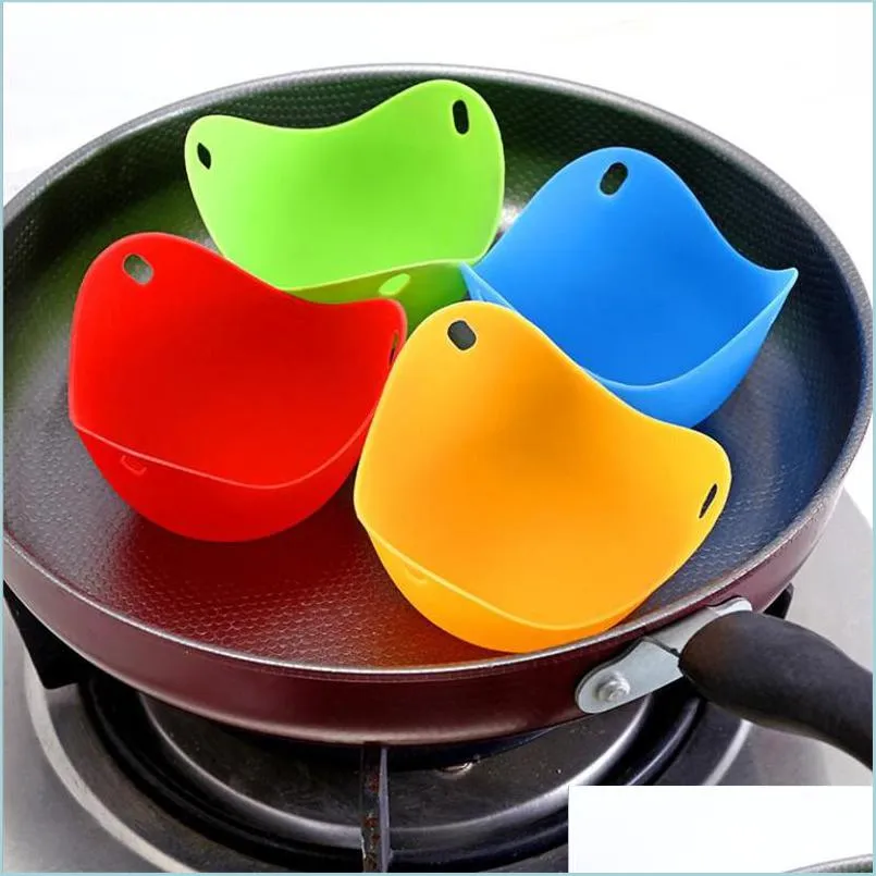 Outils à œufs Sile Braconnier à œufs Pocher Pods Pan Mod Moule Bol Anneaux Cuisinière Chaudière Cuisine Outil De Cuisson Accessoires Gadget Drop Livraison Dh4Qd