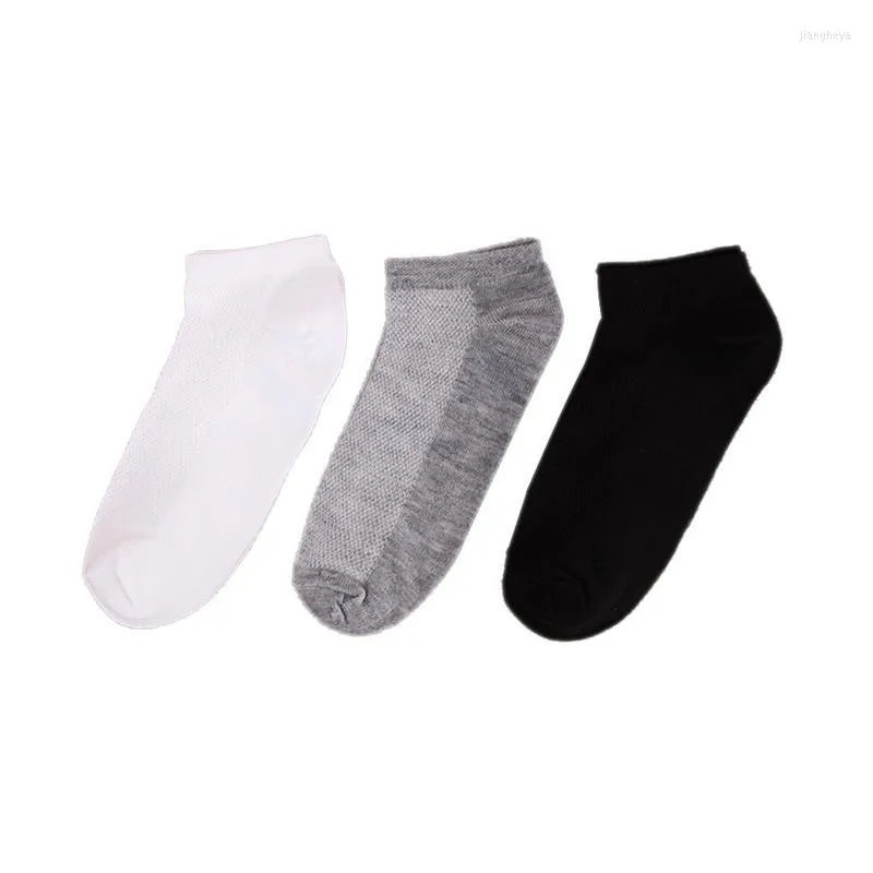 Chaussettes de sport 1 paire coton blanc noir gris chaussettes courtes fille garçons doux Fitness bateau automne hiver unisexe maille peu profonde