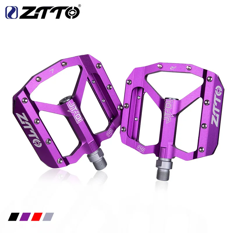 Bike Pedals ZTTO MTB Bearing Aluminum Alloy Flat Pedal Bicycle Good Grip Lightweight 9 16 Big For Gravel Enduro Downhill JT01 2209230z