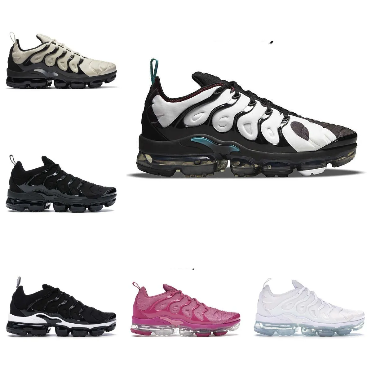 Designer Griffey Tn Plus Män Kvinnor Fritidsskor Vapores Triple Trainer Airs Kudde Svart Röd Blå Coastal Royal Volt Fireberry Berry Psychic Pink Sports Sneakers