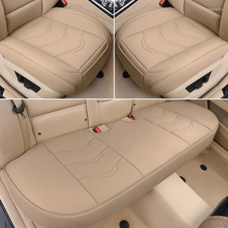 Housses de siège de voiture en cuir PU, coussin avant et arrière, quatre saisons, respirant, tapis de protection, taille universelle, accessoires automobiles d'intérieur