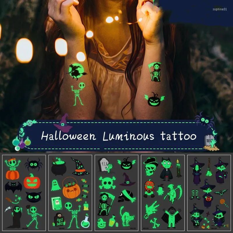 Temporary Tattoos Halloween Tattoo For Children Glowing Dark Taty