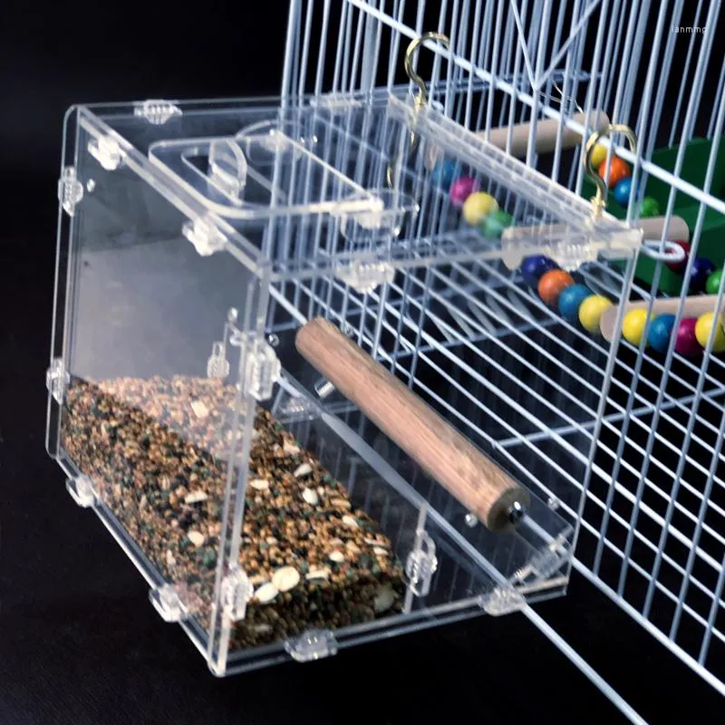 Transparent Acrylic Parrot Feeder With Automatic Cage And Spill Proof Cup Other Bird Supplies From Lanmmg Vendor 23.42 DHgate.Com