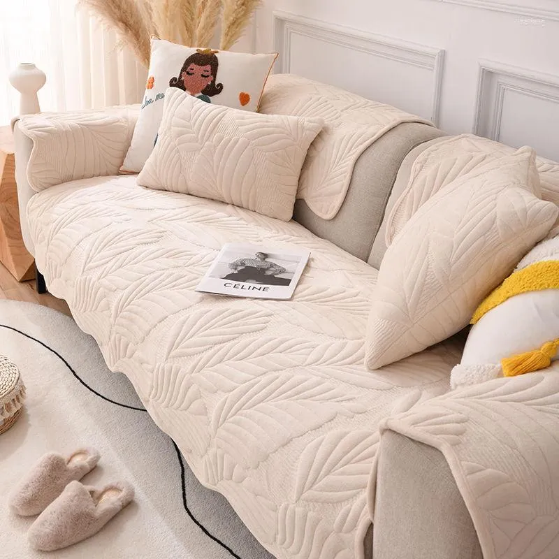 Yastık ılık süt kadife kanepe kapak Genel oturma odası kalınlaşan yumuşak kaymaz mobilya koruması