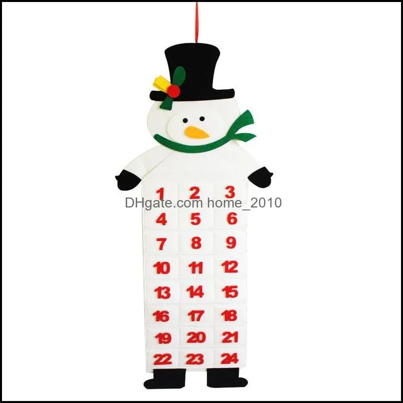 Xmas Countdown Wcpss Traditional Calendar Felt Pendant Festive Shaped  Advent Tree Ornament For Xmas Decorations Drop Delivery Available From  Home_2010, $6.04 | DHgate.Com
