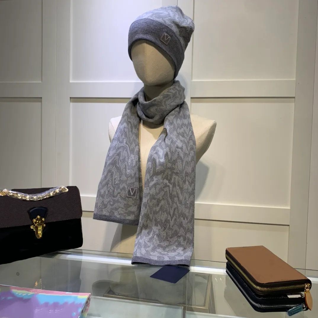 Gorro de diseñador Juegos de bufandas para mujeres de invierno para hombres de la bufanda Trajes de bufanda