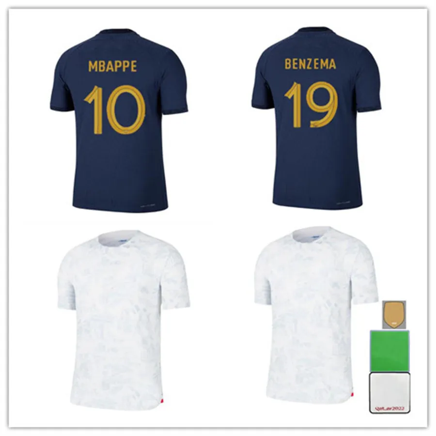 French Soccer Jersey BENZEMA 2022 2023 MBAPPE GRIEZMANN POGBA 21 22 23 Francia Men Kids KIMPEMBE