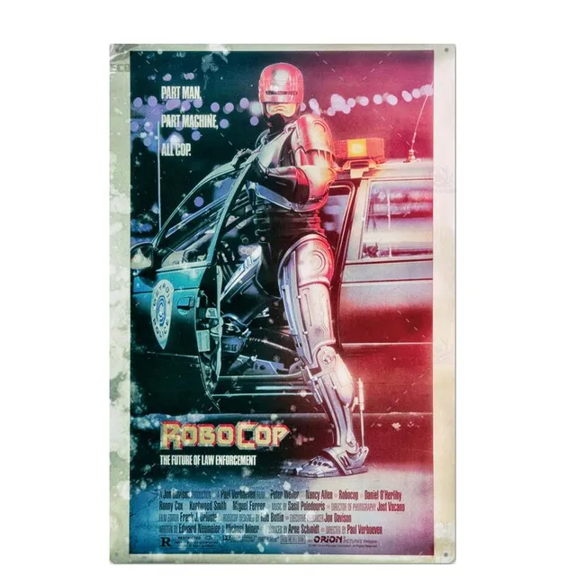 ALIEN Metal Sign – 6x8 Inch Retro Movie Advert Plaque, Vintage Film Decor For Man Cave