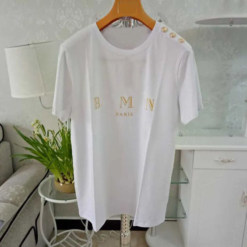 Fashion Mens Designer T Shirt High Quality Womens Letter Print Short Sleeve Round Neck Cotton Tees Polo Size S-2XL
