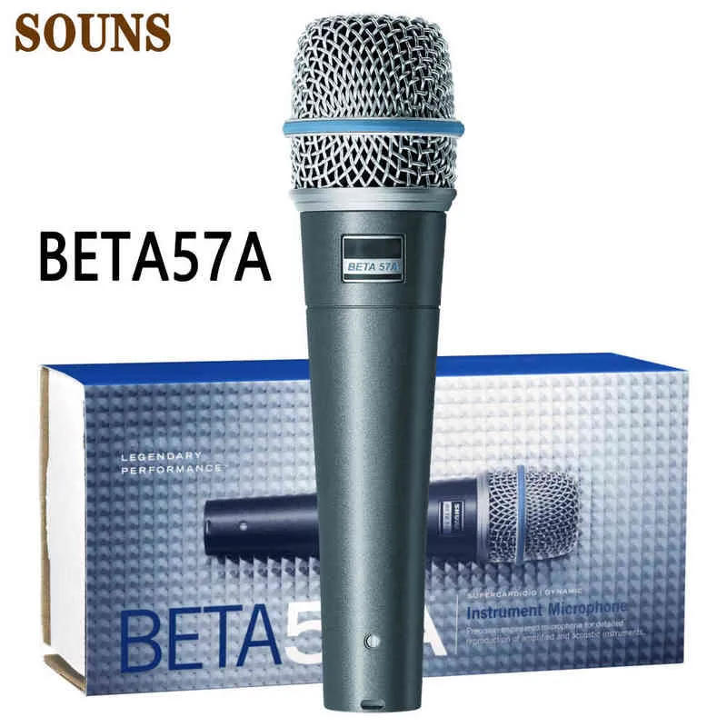 Microphones BETA57A Microphone d'instrument dynamique microphone de batterie de tom de caisse claire BETA57A pour kit de batterie d'instrument T220916