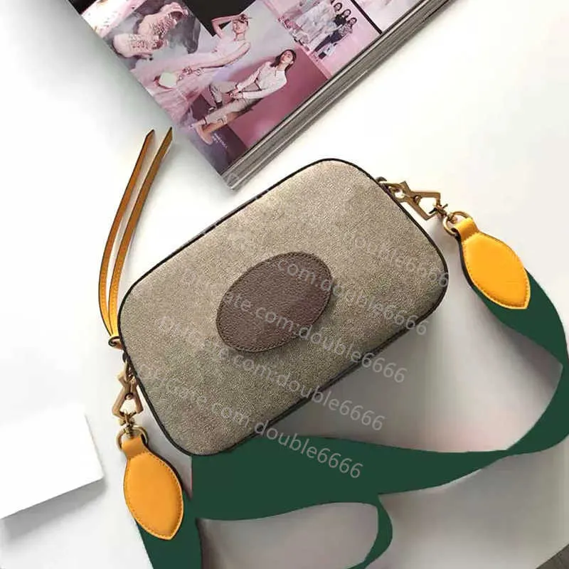 Crossbody Çanta Vintage Messenger Çanta Kadın Çanta Kamera Tarzı Çanta Lüks Bej Kanvas Çanta Deri Debriyaj Moda Çapraz Vücut Omuz Çantası 476466