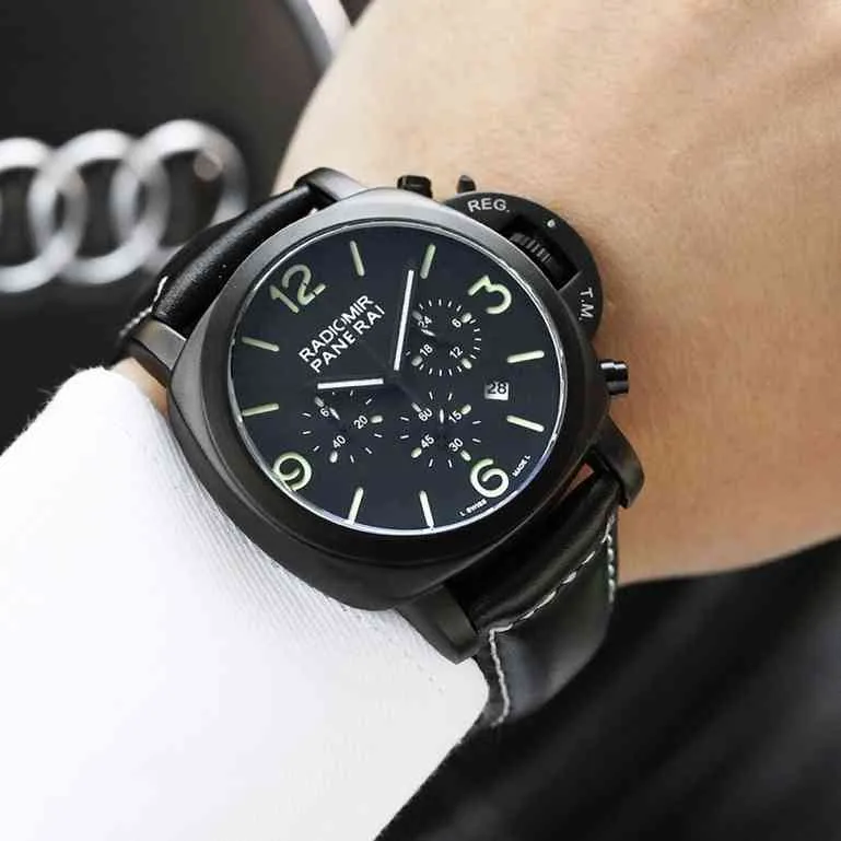 High Quality Watch Designer Classic Men Watches Leather Waterproof Chronograph Business Jam Yfql