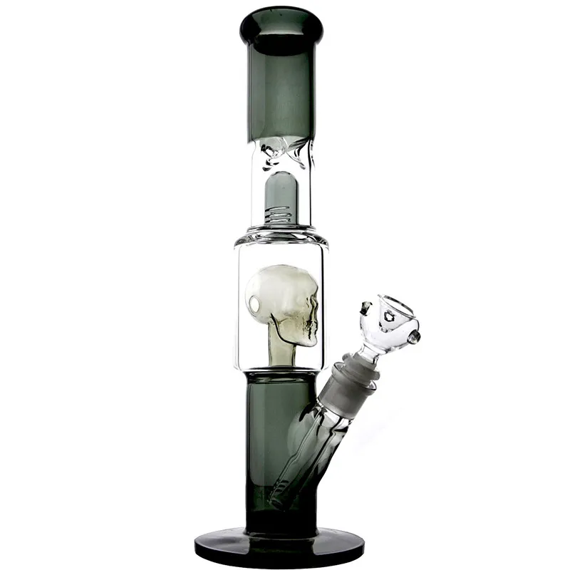 30 -cm Gruba szklana woda bong rura palenia czaszka Bubbler Rig Hakah jest dostarczany z 14 mm męską szklaną miskę