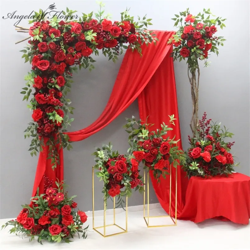 Christmas Berry Floral Decor - Artificial Red Berry Arrangement, Corner ...