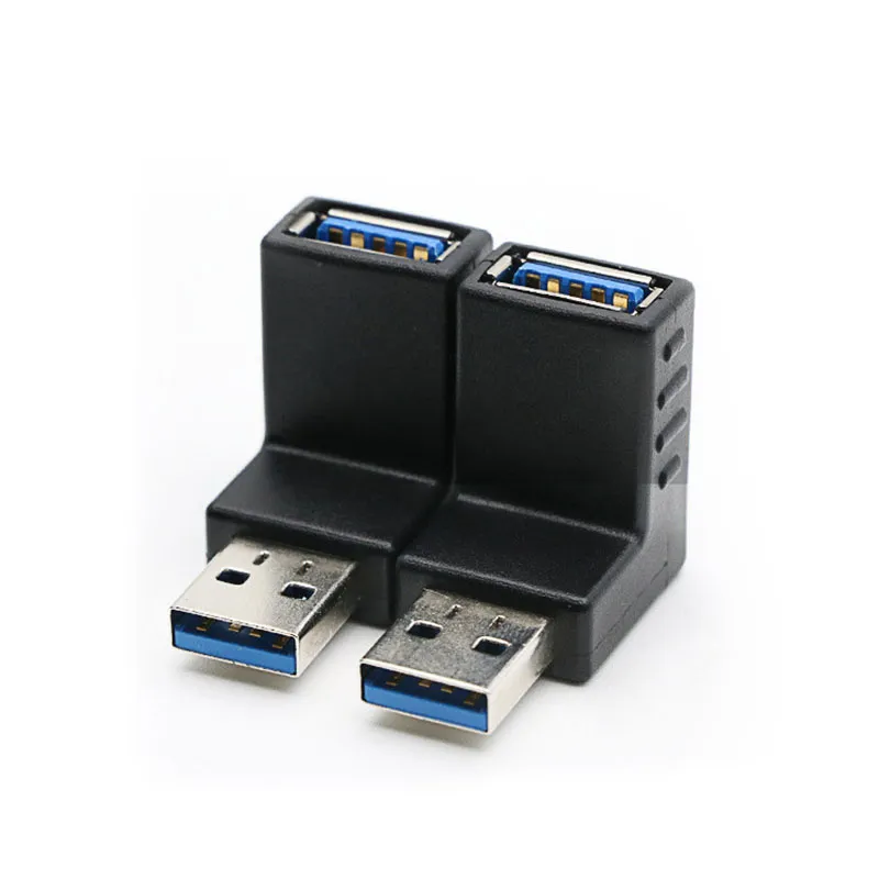 Computer Connectors 90 Degree Left/Right/Up/Down Angle USB 3.0 Type A Male to Female M/F Adapter Connector