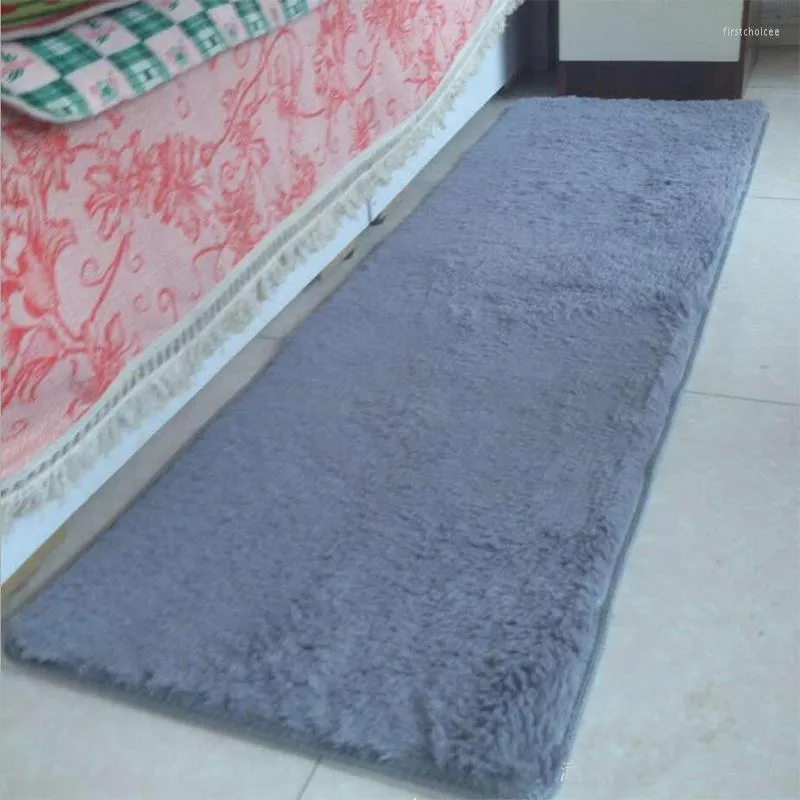 Alfombras Alfombra gris Cama Sofá además de alfombras Esteras largas para mesa Ventana Mesita de noche Sala de estar Puerta Tapetes 50 cm x 160 cm