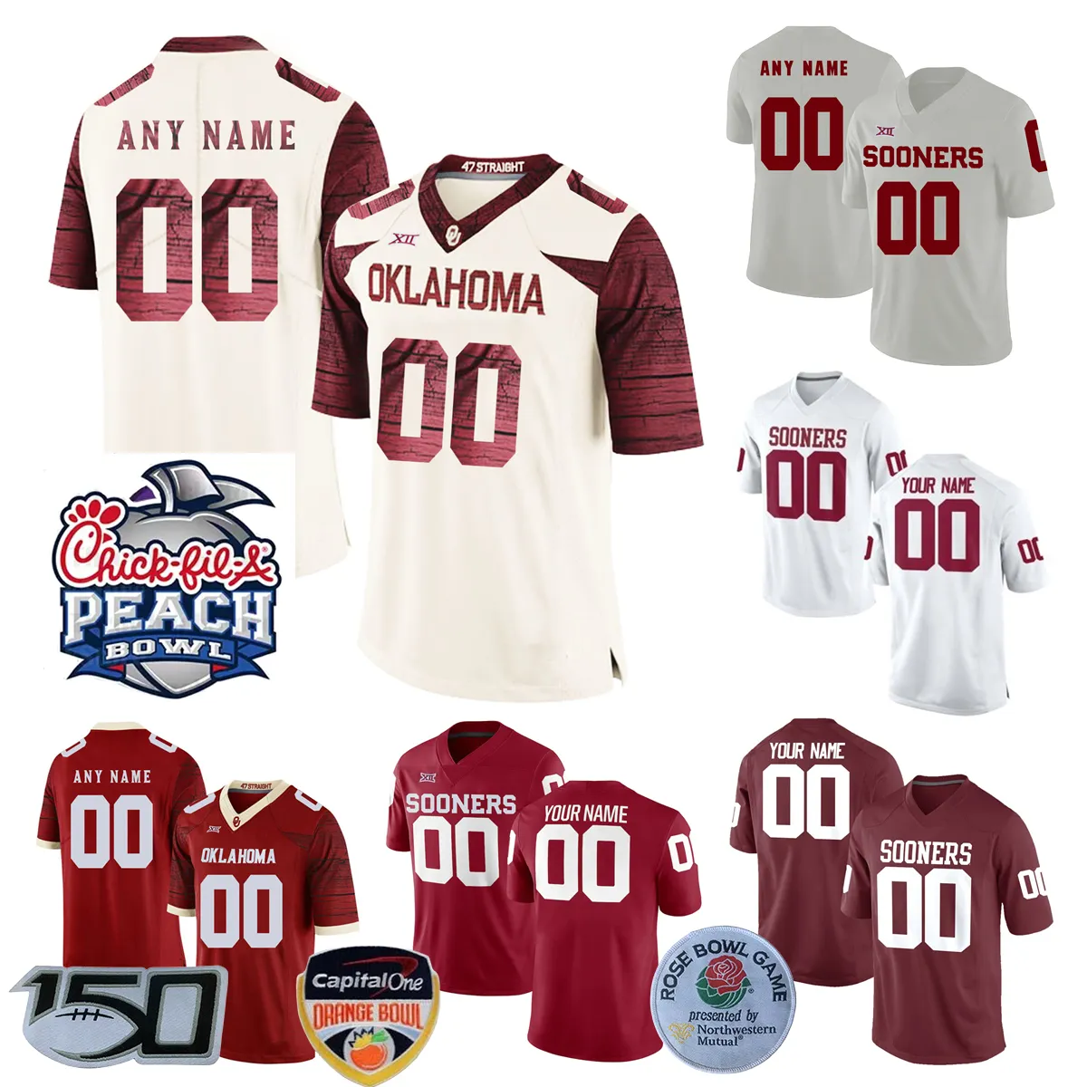 Custom Sooners Sequin Jersey